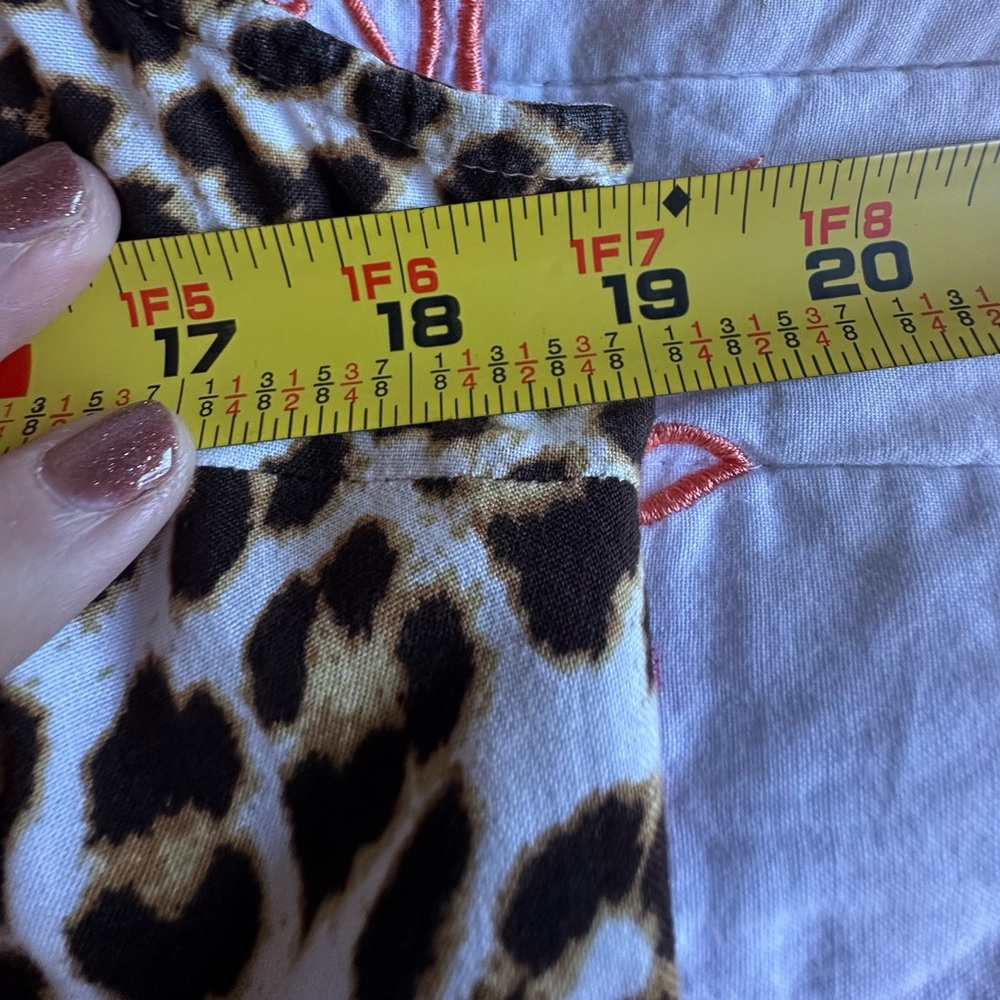 Jessica Simpson Leopard Print Wide Leg Jumpsuit XL | Adjustable Straps | Pockets - Picture 8 of 12